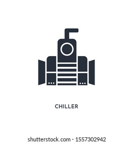 chiller icon. simple element illustration. isolated trendy filled chiller icon on white background. can be used for web, mobile, ui.