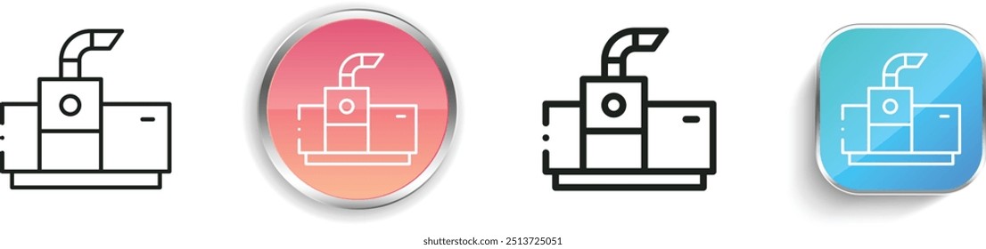 chiller icon. Thin Linear, Regular and Button Style Design Isolated On White Background