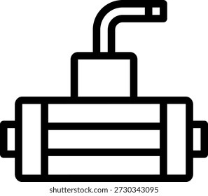 Vector de ilustración de icono de línea de enfriador