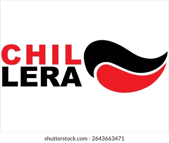 CHILLERA vetor de texto elegante, design de logotipo de produto de velocidade.