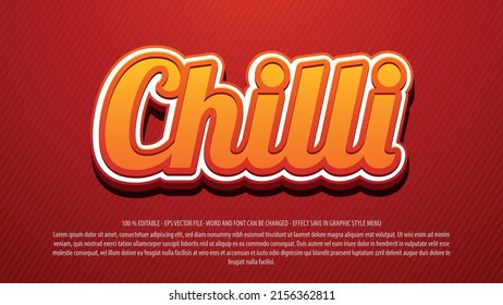 Chilli 3d style text effect template