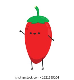 Chilli character design. Chilli vector. symbol. logo. Chilli on white background.