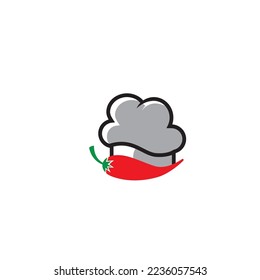 chilli chef logo illustration design vector