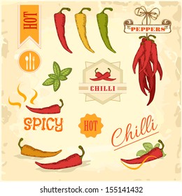 chilli, chili, pepper vegetables, product label packaging design