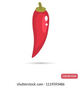 Chilli color flat icon
