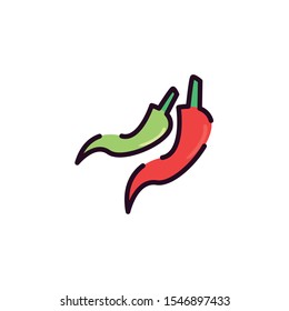 chilli design, Vegetable organic food healthy fresh natural and market theme Vector illustration