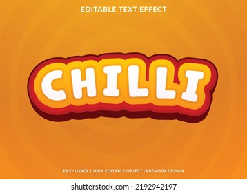 chilli editable text effect template use for business logo and brand