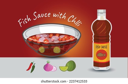 Chilifisch-Sauce thailändische Küche mit salzigen Zutaten