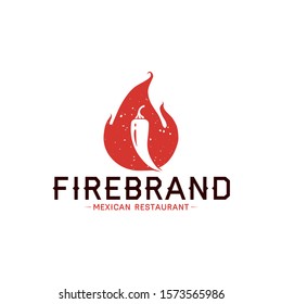 Chilli flame vector logo template