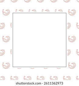 chilli frame. doodle chilli square frame. hand drawn chilli frame background. chilli background