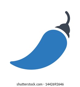 chilli glyph color vector icon