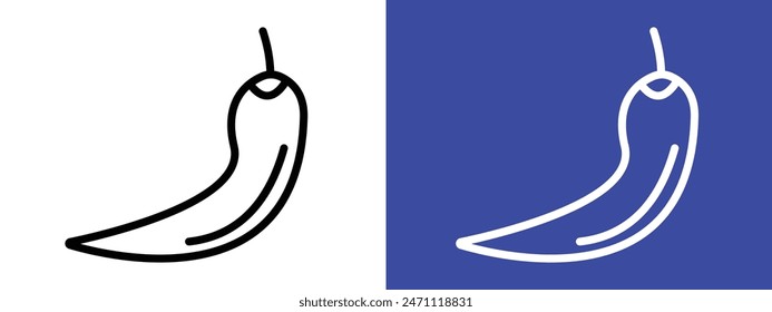Chilli icon logo set vector