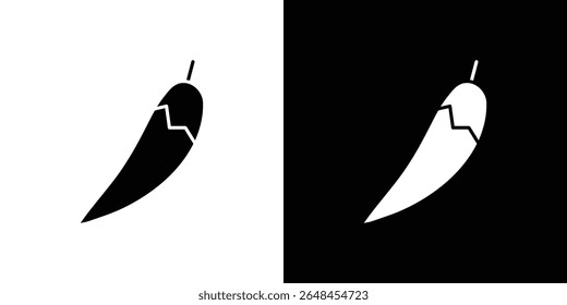 Chilli icon symbol collection. Flat vector stock illustration.