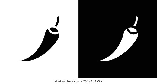 Chilli icon symbol collection. Flat vector stock illustration.