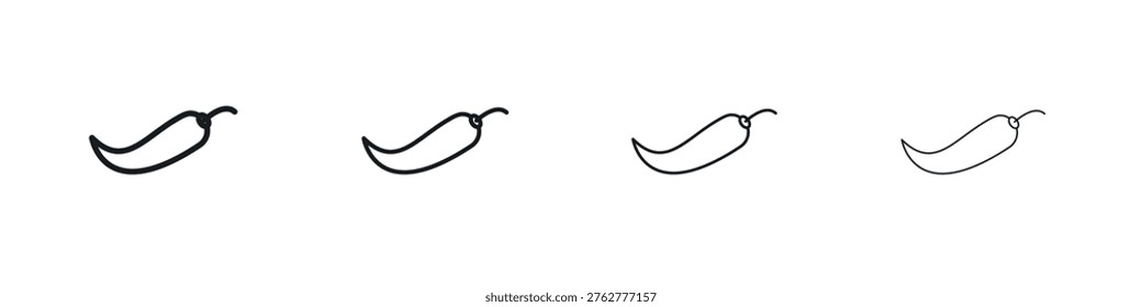 Chilli icon symbol. Modern, simple line stroke collection