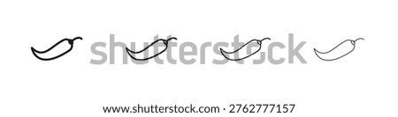 Chilli icon symbol. Modern, simple line stroke collection