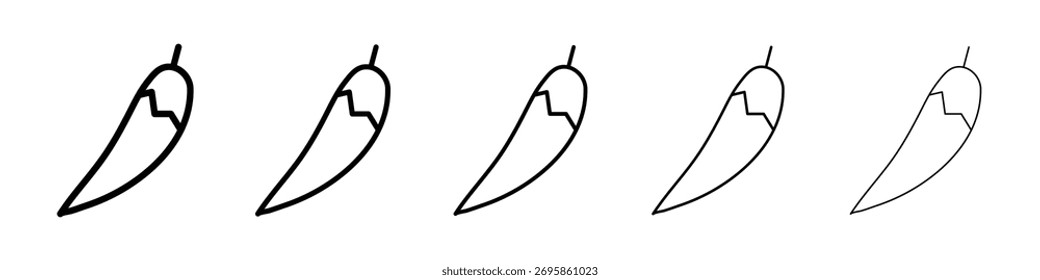 Ícone chili Ilustração de arte vetorial