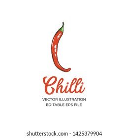 Chilli Illustration best for your art or logo template