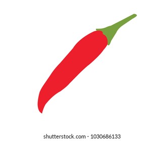 Chilli isolated on white background vector