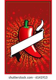 chilli label with banner