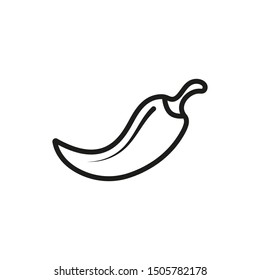 Chilli line icon vector illustration - Vector