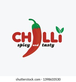 Chilli logo templates, simple, flat design and icon
