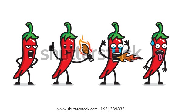 Chilli Mascot Character Vector Design Stock Vector (Royalty Free ...