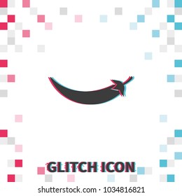 Chilli pepper  glitch effect vector icon.