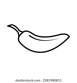 chilli pepper icon Black and white logo