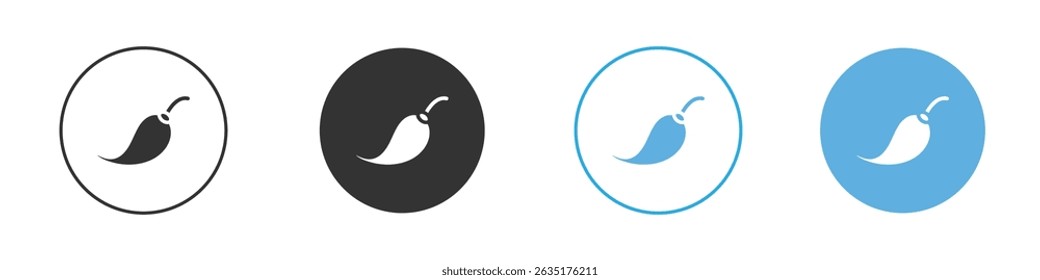 chilli pepper icon Editable flat style, illustration icons