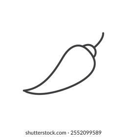 Chilli pepper icon. line style vector icon.