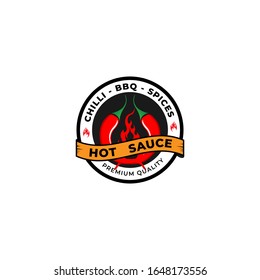 Chilli pepper icon logo vector template. 