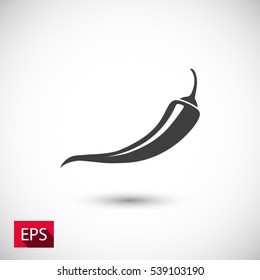 chilli, pepper, icon. One of set web icons