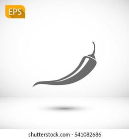 chilli, pepper, icon. One of set web icons