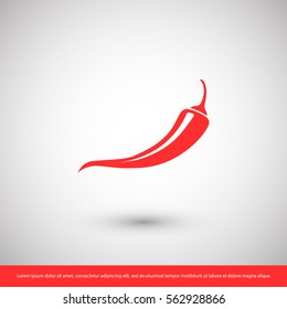 chilli, pepper, icon. One of set web icons