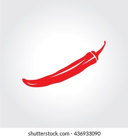 Chilli pepper icon. Red Chili Vector concept illustration for design.