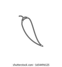 chilli pepper icon. Simple thin line, outline vector of web icons for ui and ux, website or mobile application