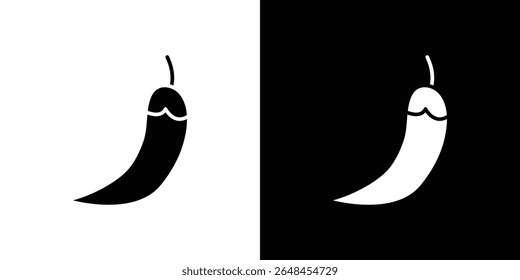 chilli pepper icon symbol collection. Flat vector stock illustration.