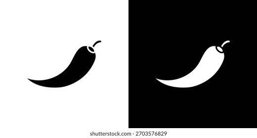 Icono de chile pimentón logo. Plantilla gráfica.