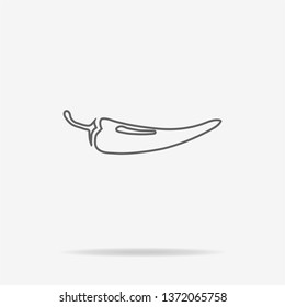 Chilli pepper icon. Vector concept illustration for design.