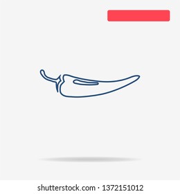 Chilli pepper icon. Vector concept illustration for design.