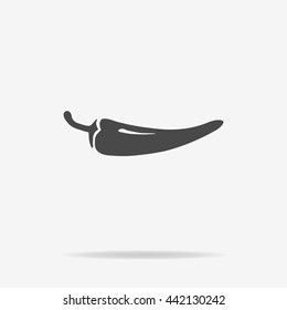 Chilli pepper icon. Vector concept illustration for design.