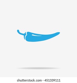 Chilli pepper icon. Vector concept illustration for design.