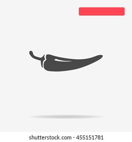 Chilli pepper icon. Vector concept illustration for design.