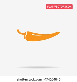 Chilli pepper icon. Vector concept illustration for design.