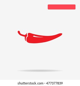 Chilli pepper icon. Vector concept illustration for design.