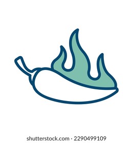 chilli pepper icon vector design template in white background
