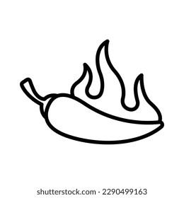 chilli pepper icon vector design template in white background