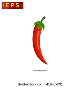 chilli pepper icon, vector  spices sign, isolated pepper symbol

