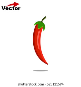 chilli pepper icon, vector  spices sign, isolated pepper symbol